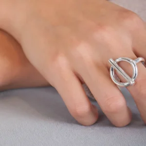 Clearance Faith Silverring T-bar big