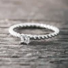 Online Faith Silverring tvinnad med c/z sten